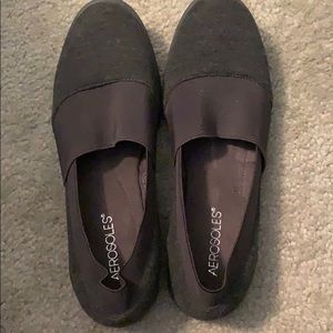NWT Aerosoles Gray Flat Fabric Shoes Sz 8.5